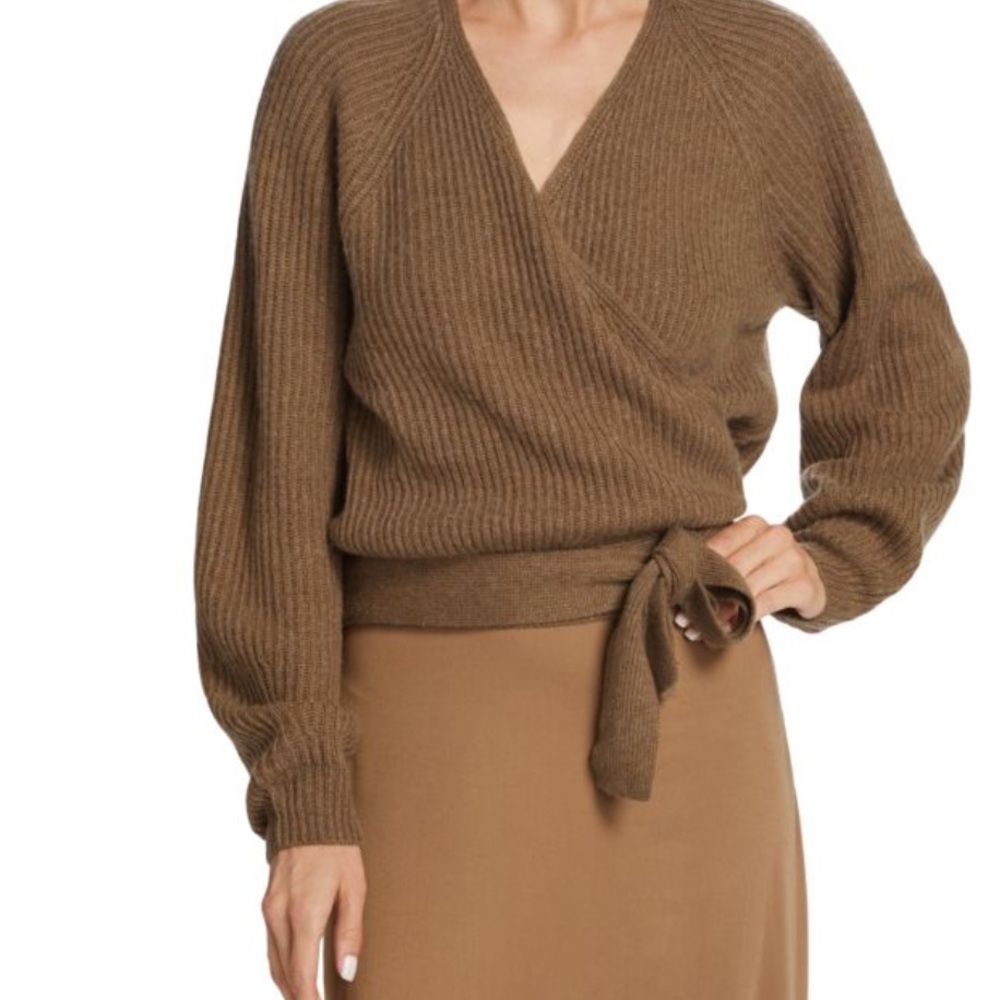 Splendid Adele Wrap Cable Knit Sweater